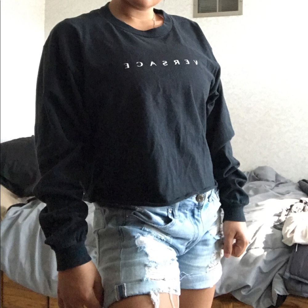 Cropped Versace Long Sleeve Shirt